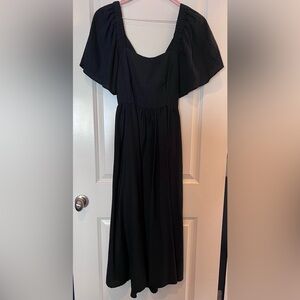 Target A New Day Black Flutter Sleeve Open Back Dress. Size Small.